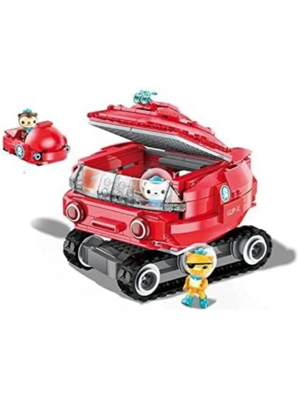 Ocean Adventure Building Brick Set - GUP-X Launch & Rescue Vehicle, 395pcs Fun!